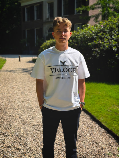 VELOCE AMSTERDAM - Oversized Tee - Wit