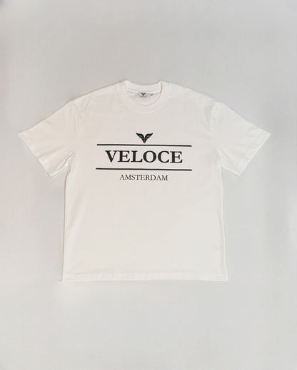 VELOCE AMSTERDAM - Oversized Tee - Wit