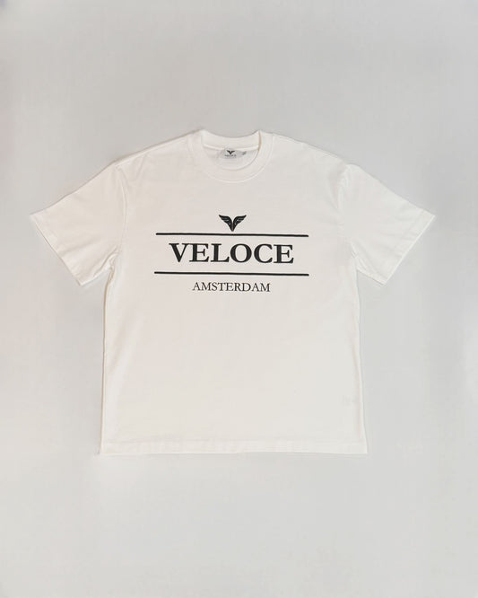 VELOCE AMSTERDAM - Oversized Tee - Wit