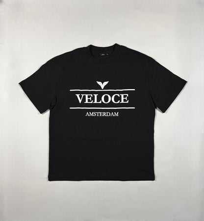 Veloce Amsterdam - Oversized Tee - Zwart