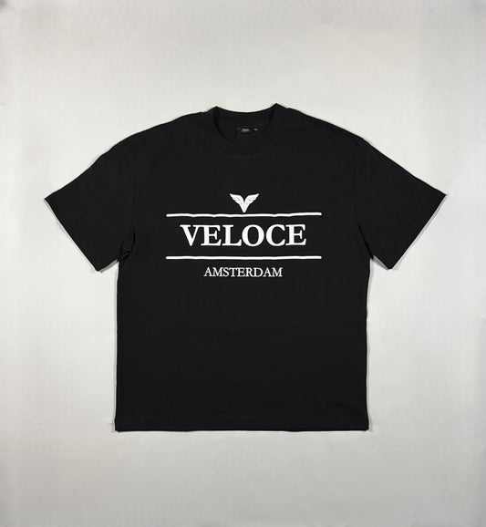 Veloce Amsterdam - Oversized Tee - Zwart